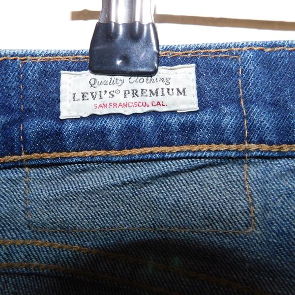 Levi's Premium 511 Big E Casual Denim Blue 5 Pocket Faded Jeans Size 31x32 - Picture 2 of 12